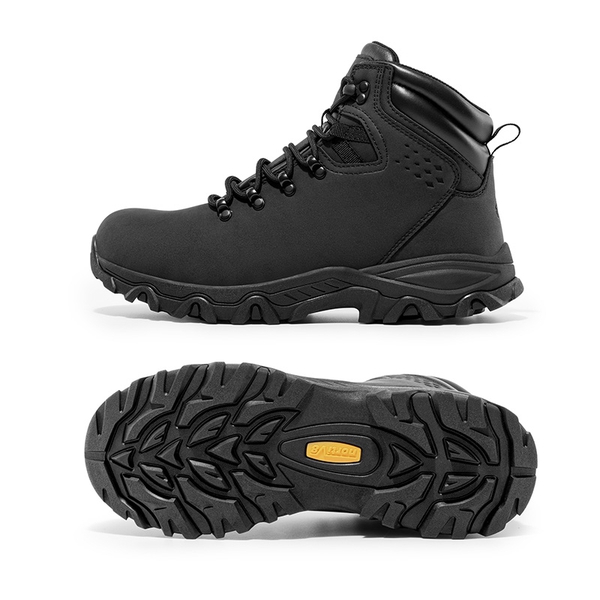 Men's Fur-Lined Thinsulate Waterproof Snow Boots - BLACK - 2